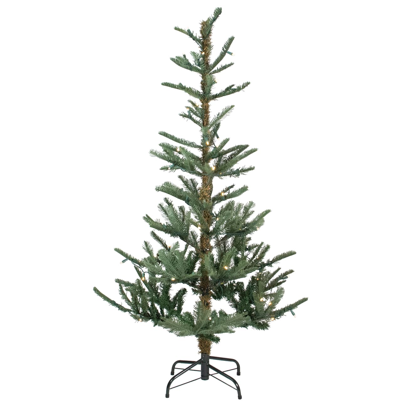 9ft. Pre-Lit Real Touch™ Nordmann Fir Slim Artificial Christmas Tree, Warm Clear LED Lights